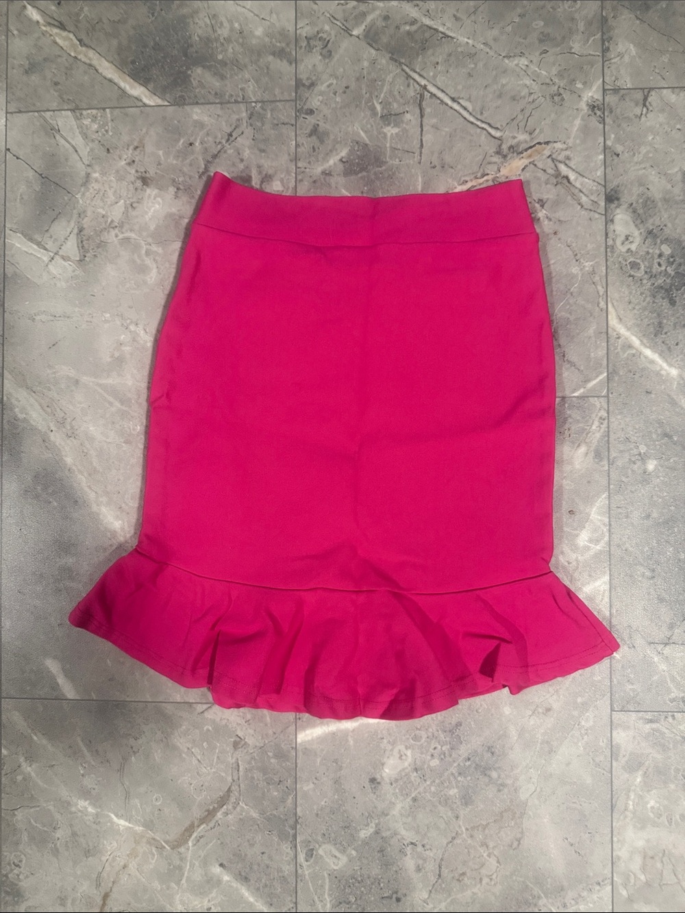 Women’s Pink Ruffle Hem Skirt